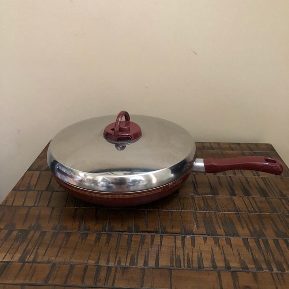 Vintage Signature T-FAL RESISTAL Sauté/Fry Pan‎ with Lid - Picture 1 of 9